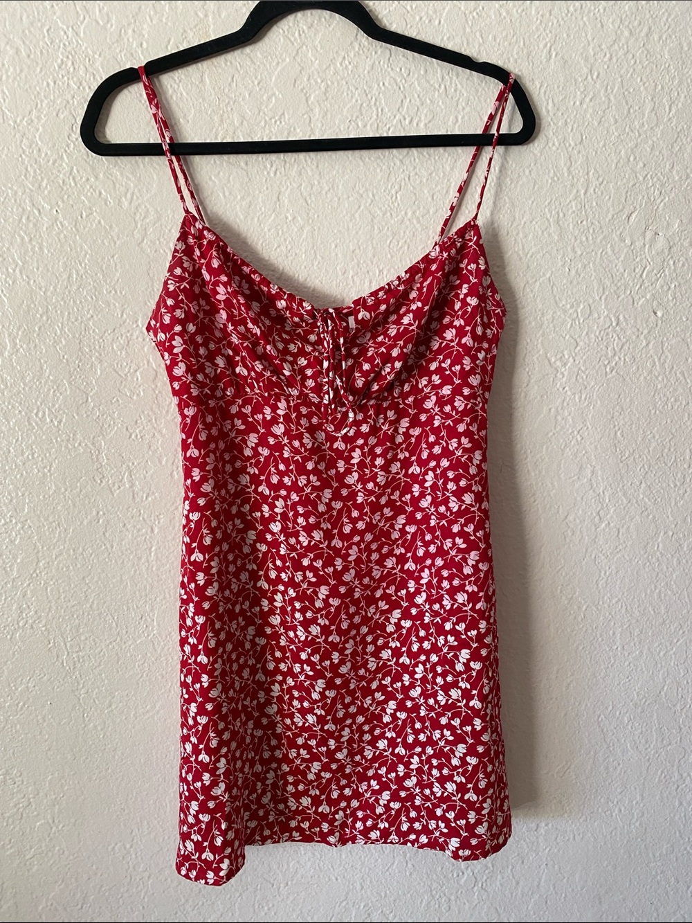 Reformation Abbott Printed Mini Dress Size 0 Red White Floral Feminine Cottage - Picture 6 of 11